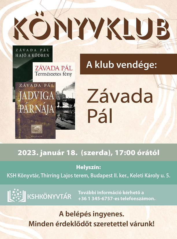 Könyvklub: Závada Pál