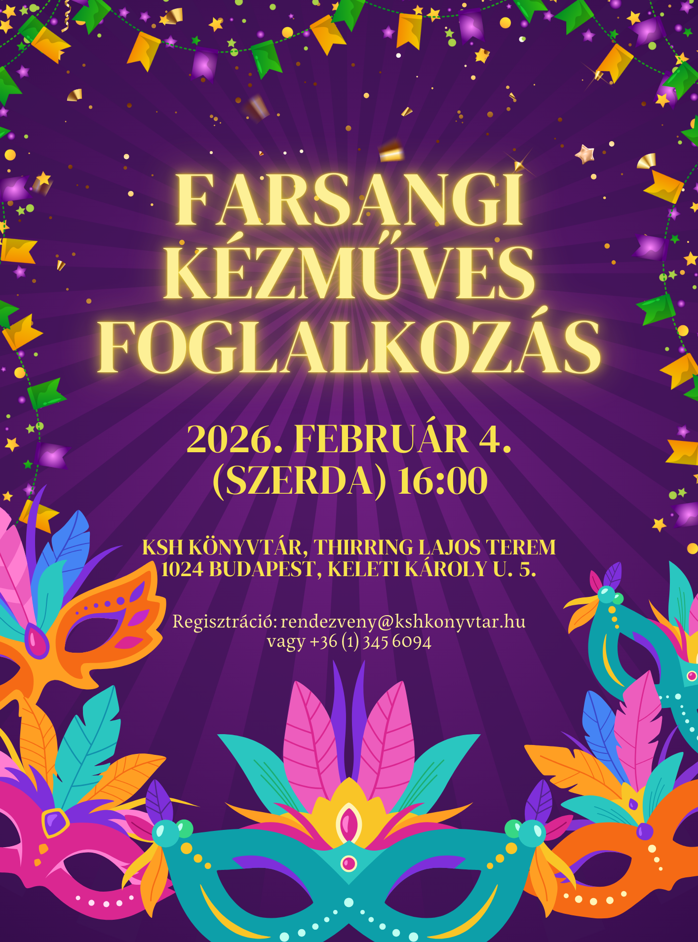 Farsangi kézműves foglalkozás