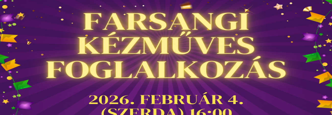Farsangi kézműves foglalkozás